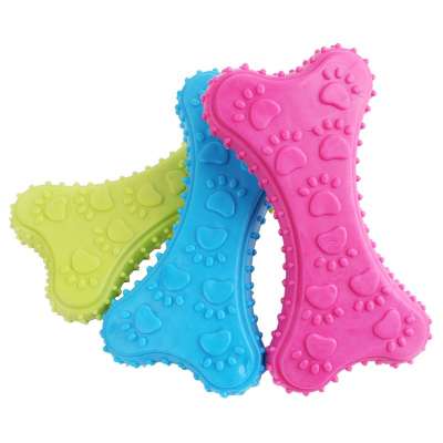 Eco Friendly Pet Durable TPR Rubber Bone Shaped Dog Chew Toy