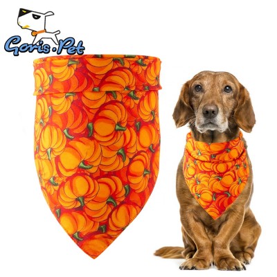 High Quality Soft Cotton Cute Pumpkins Cat Dog Halloween Bandana