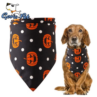 Halloween Pet Bowtie  and Bandana Cotton Scarf Bib Grooming Triangular Bandage Collar for Dogs