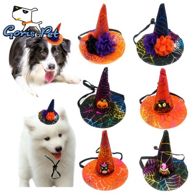 2019 New Arrival Spider Web Pumpkin Bat Halloween Hats for Dogs