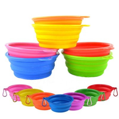 Eco Friendly Collapsible Dog Silicone Colorful Cheap Dog Water Feeders