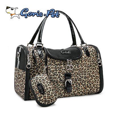 Fashion Leopard Pet Outdoor Traveling Dog Carrier Airline Approved Bags