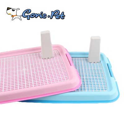 Eco Friendly Easy Clean Net Indoor Male Dog Toilet Tray with Post