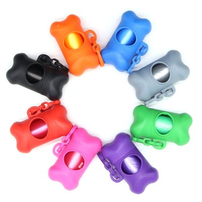 High Quality Colorful Bone Shaped Custom Dog Poop Bag Dispenser